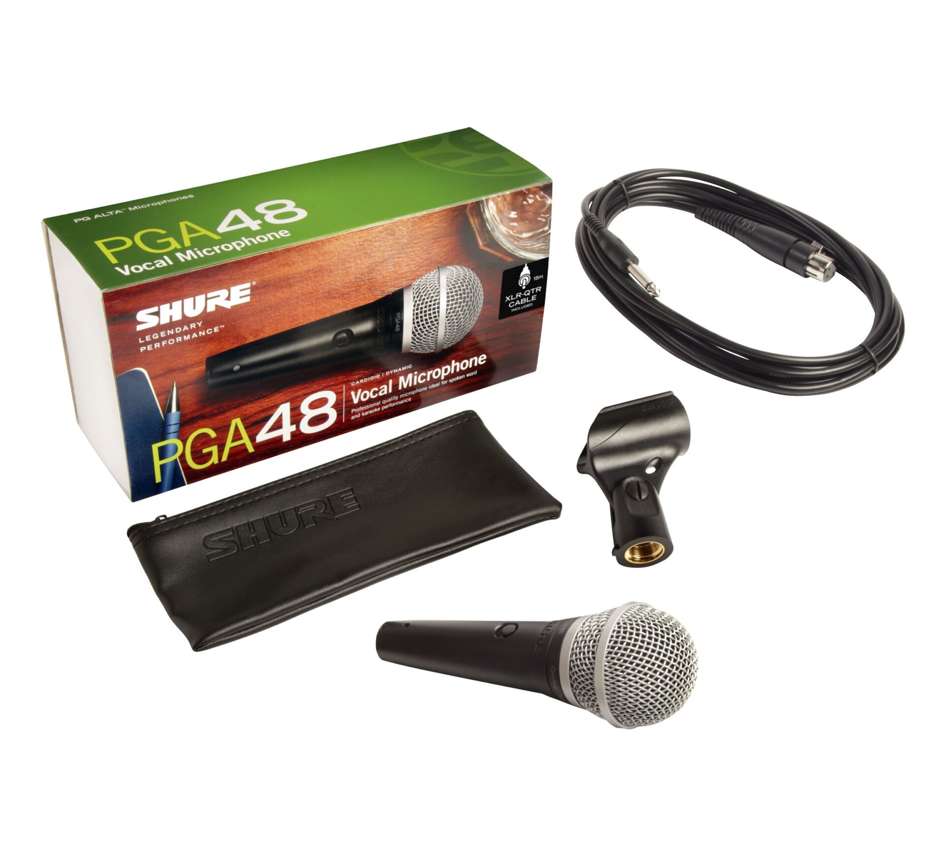 AUDIOIBIZA MICROFONO DE MANO SHURE PGA48 QTR E 1